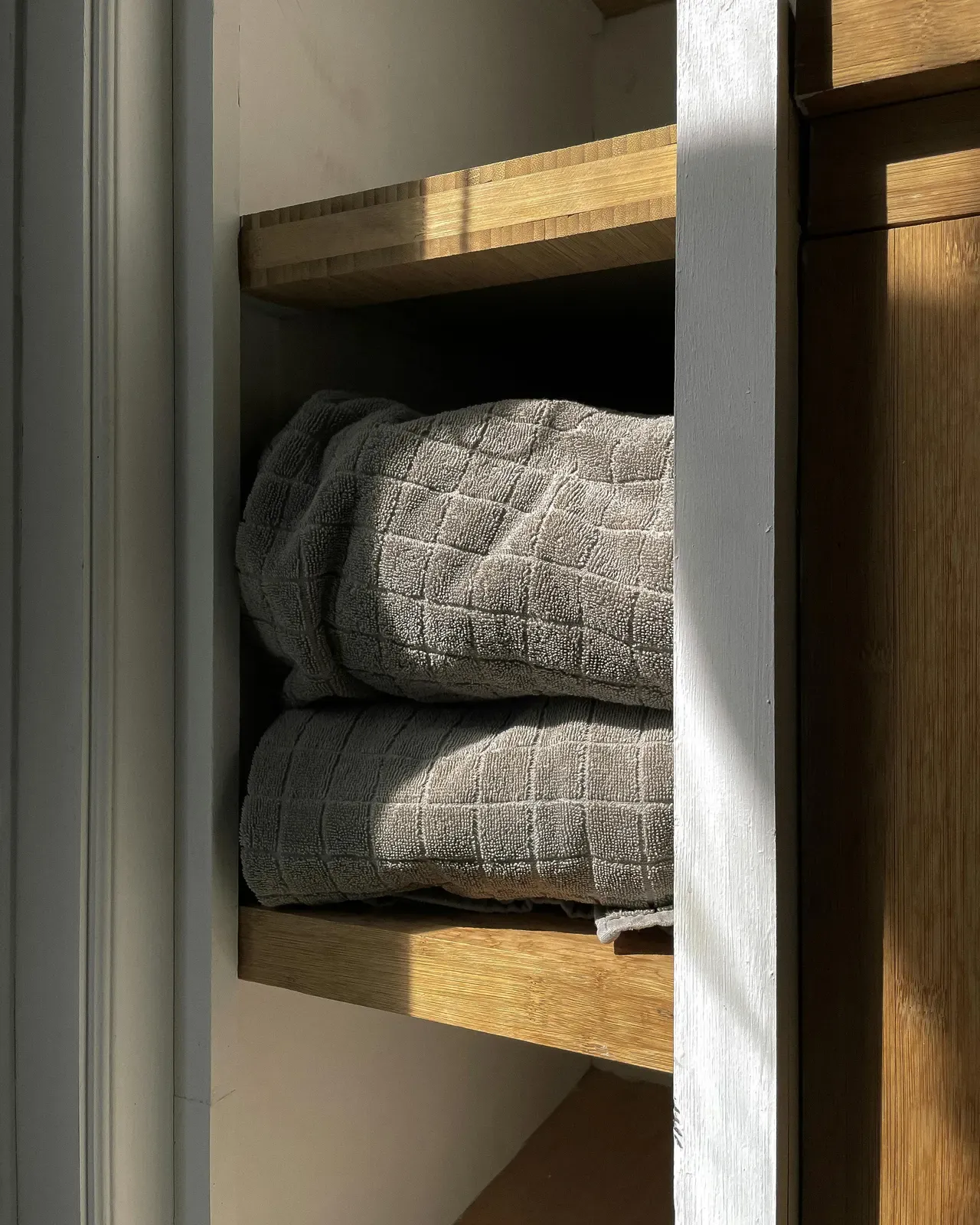 Meticulously organized, freshly folded linens — the Highline standard